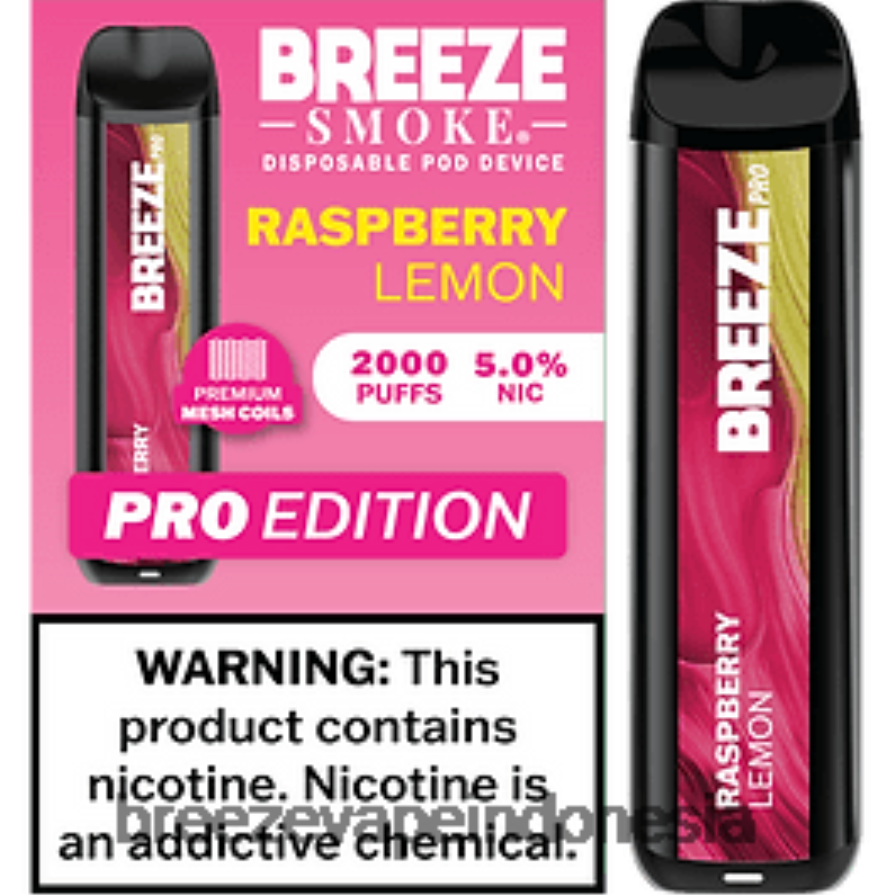 Breeze Vape No Nicotine | DXLRPD16 Breeze Pro 2000 isapan raspberi-lemon