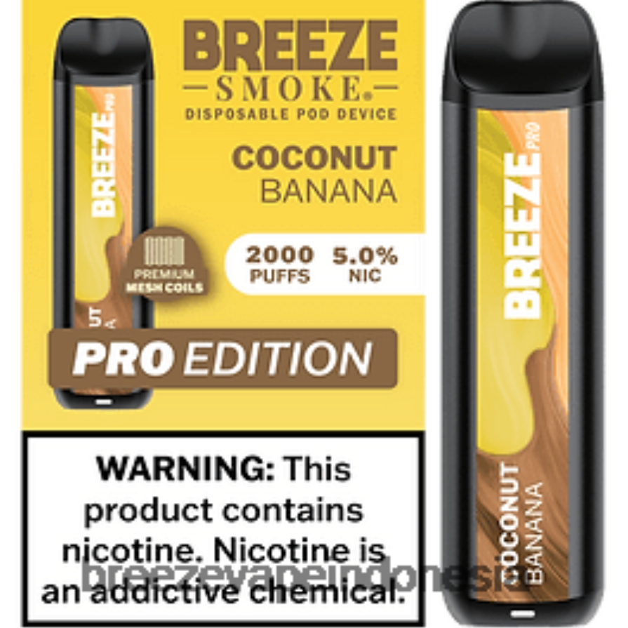 Breeze Vape No Nicotine | DXLRPD26 Breeze Pro 2000 isapan pisang kelapa